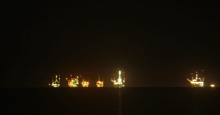 Oil Derricks near Santa Barbara